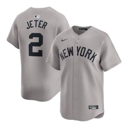 Men’s Derek Jeter Grey Stitched Jersey - Small up to 6XL