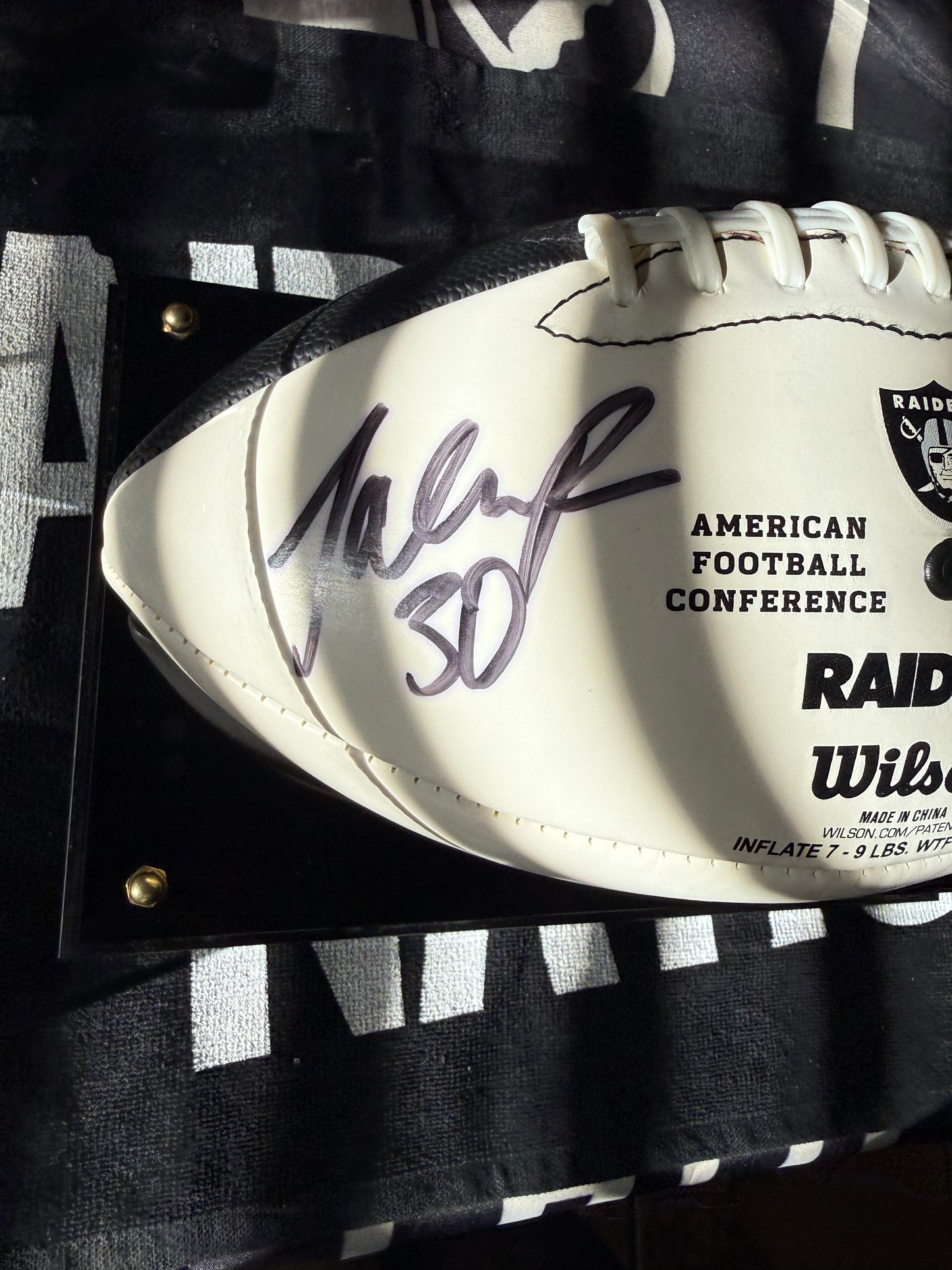 Keelan Doss & Jalen Richard Autographed Football No COA GTP (Guaranteed to Pass)