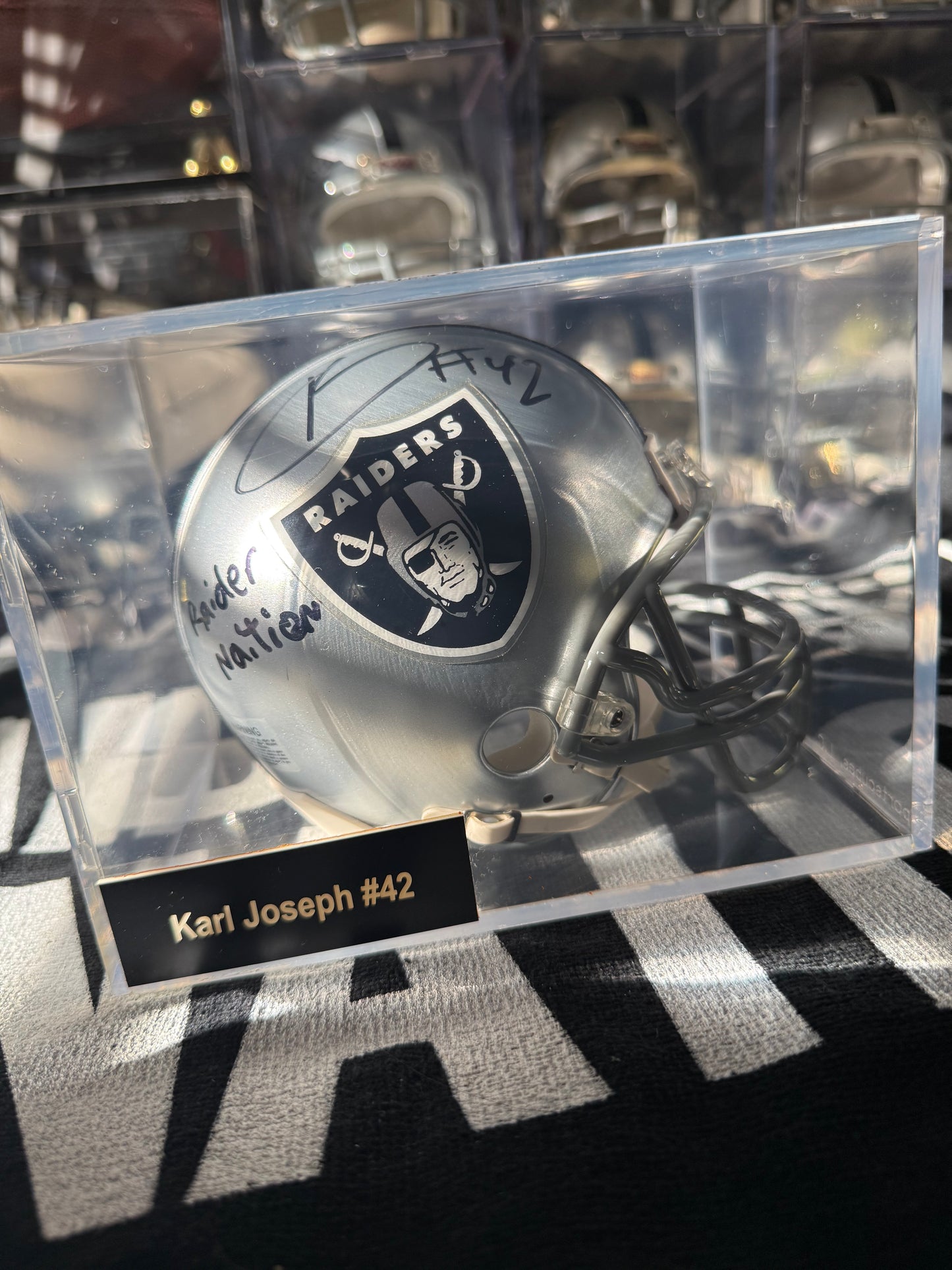 Karl Joseph Autographed Mini Helmet No COA GTP (Guaranteed to pass)