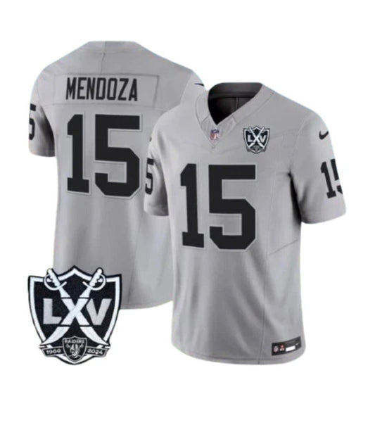 Men’s Fernando Mendoza Alternate Gray Stitched Jersey - Small up to 6XL