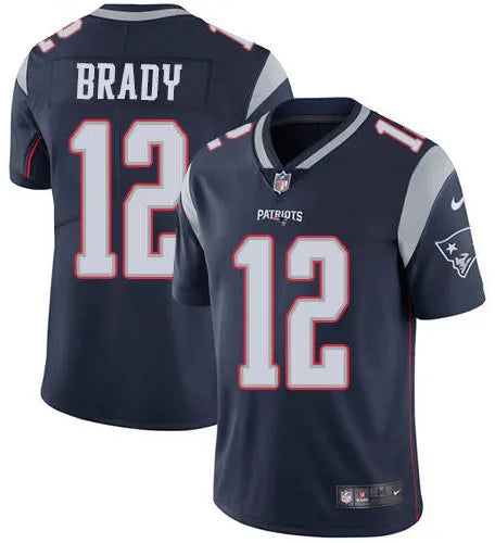 Men’s Tom Brady Home Blue Stitched Jersey - Small up to 6XL
