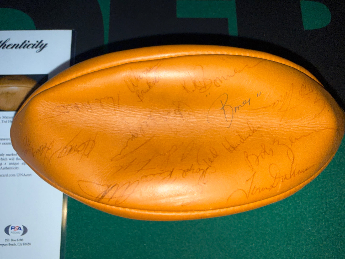 1976 Oakland Raiders Team Signed Football By 45 Players Autographed & Authenticated PSA DNA COA