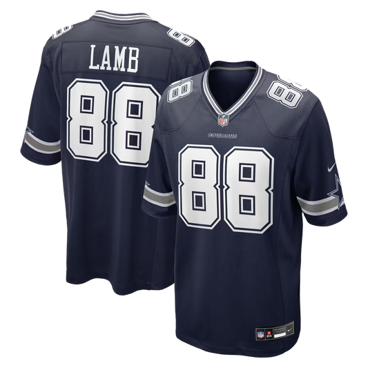 Men’s Ceedee Lamb Navy Stitched Jersey - Small up to 6XL