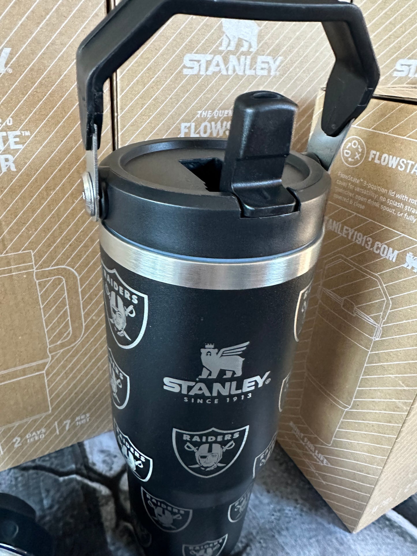 Stanley RAIDERS Laser-etched 30oz Tumbler w/Straw