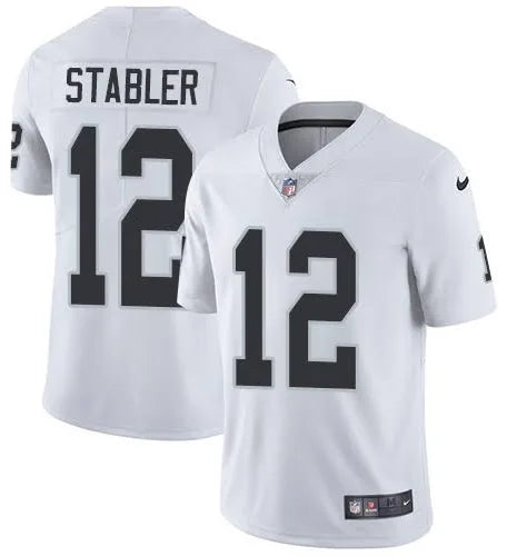 Men’s Ken Stabler White Stitched Jersey - Small up to 6X