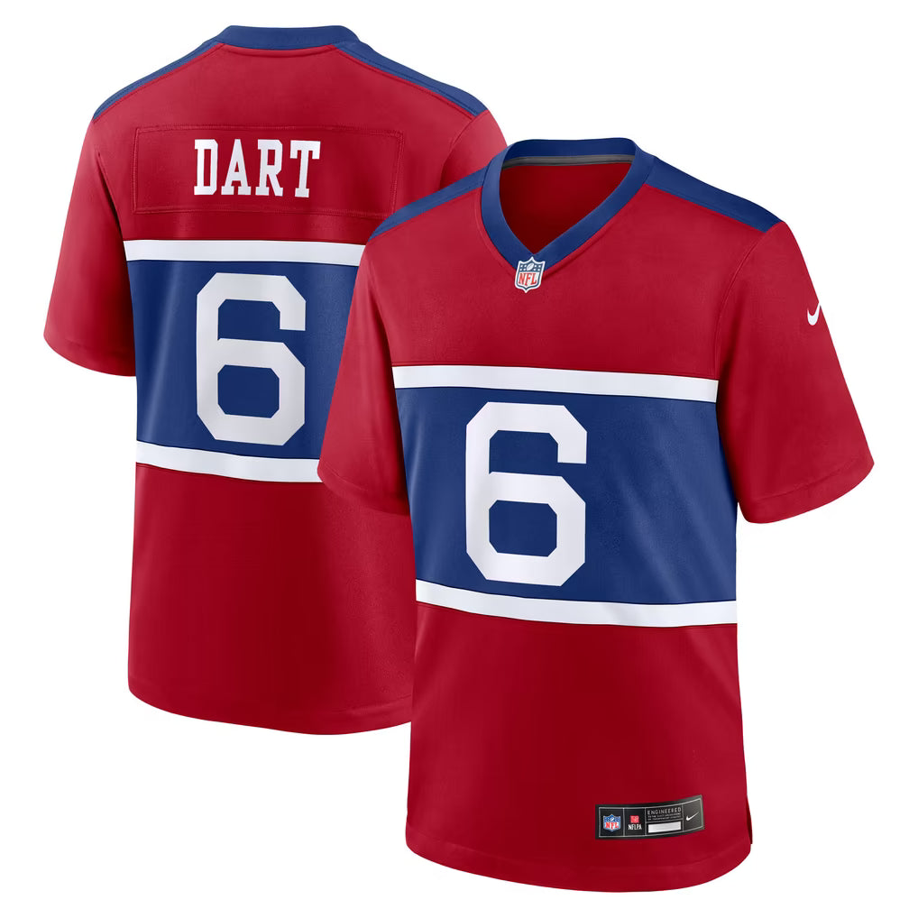 Men’s Jaxson Dart Alternative Red Stitched Jersey - Small up to 6XL
