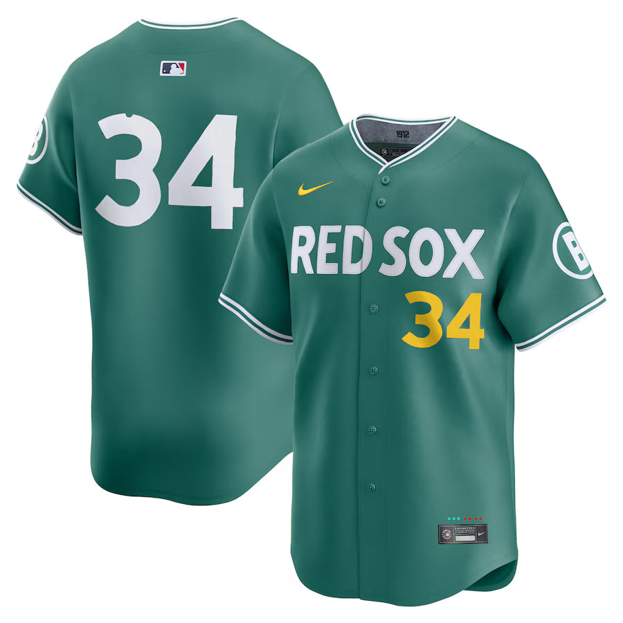 Men's David Ortiz Red Sox City Connect Green Stitched Jersey - Small up to 6XL