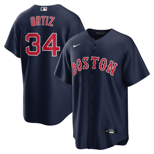 Men's David Ortiz Red Sox Navy Stitched Jersey - Small up to 6XL
