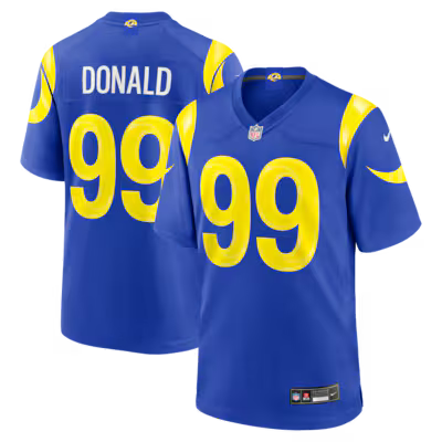 Men's Aaron Donald Royal Blue Stitched Jersey - Small up to 6XL