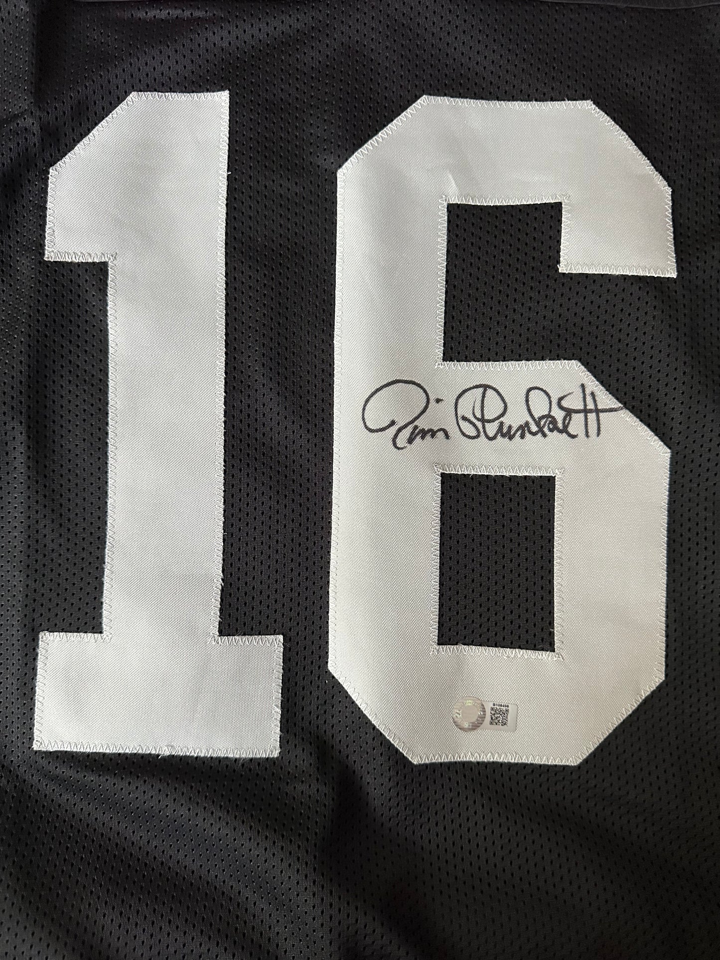 Jim Plunkett Autographed & Authenticated Jersey COA By Schwartz