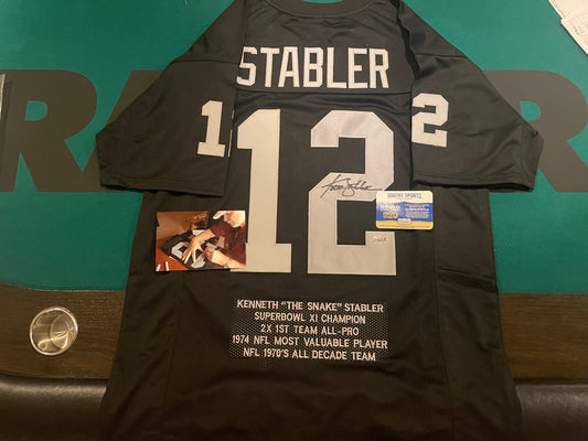 Ken “Snake” Stabler Autographed & Authenticated Raiders Jersey w/COA