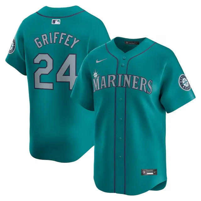 Men’s Ken Griffey JR Teal Stitched Jersey - Small up to 6XL