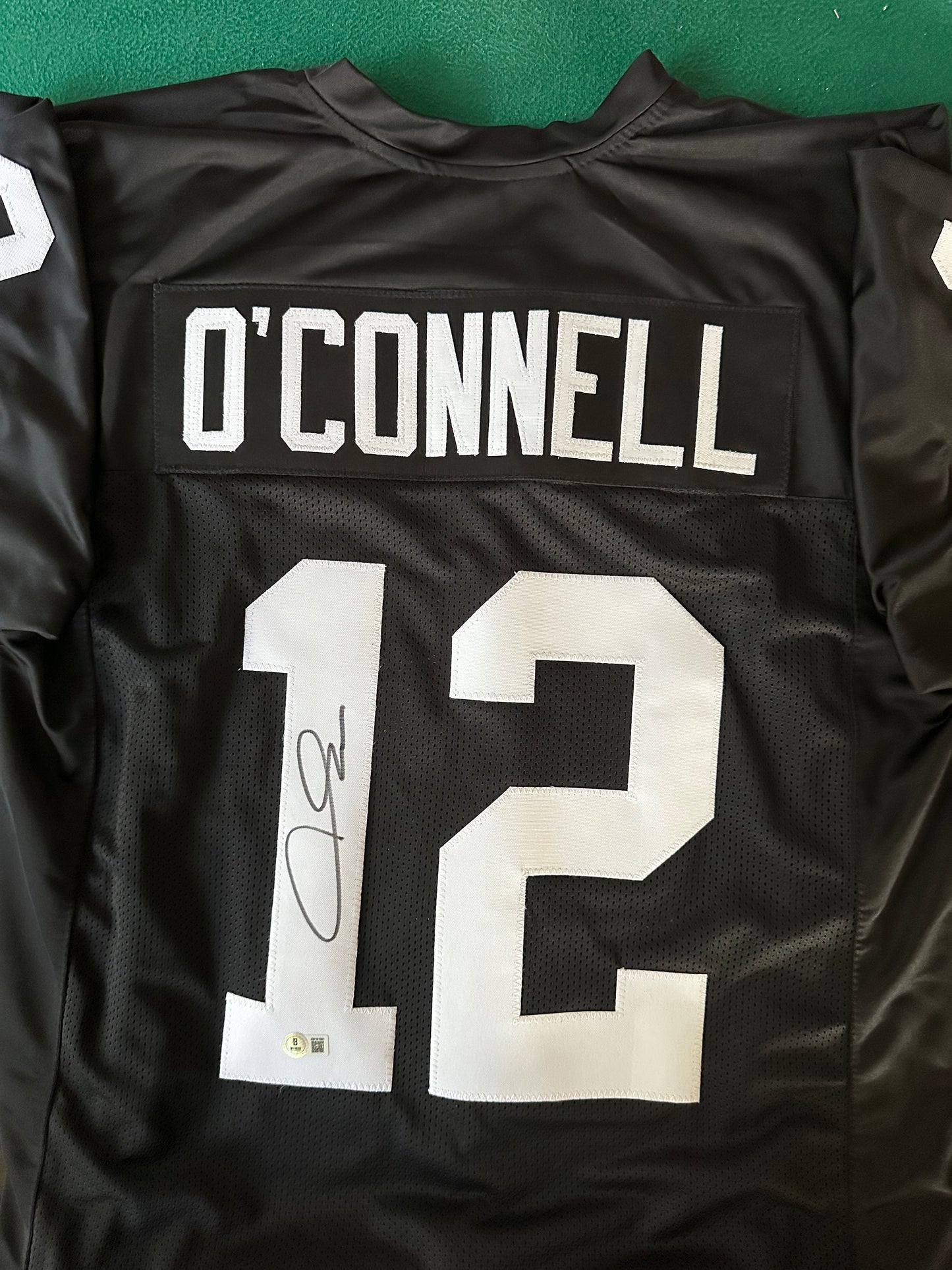 Aidan O’Connell Autographed & Authenticated Jersey COA By Beckett