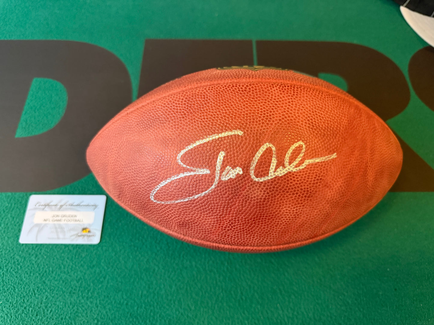 Jon Gruden “The Duke” Autographed & Authenticated Football Palm Beach Autographs COA