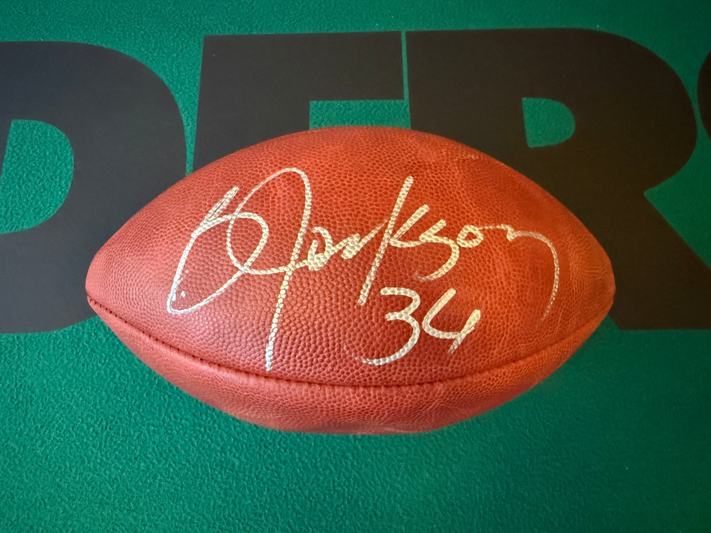 Bo Jackson “The Duke” Autographed Football No COA GTP (Guaranteed to Pass)
