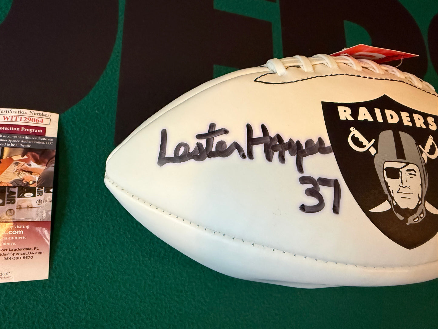 Lester Hayes “The Judge” Autographed & Authenticated Football COA by JSA