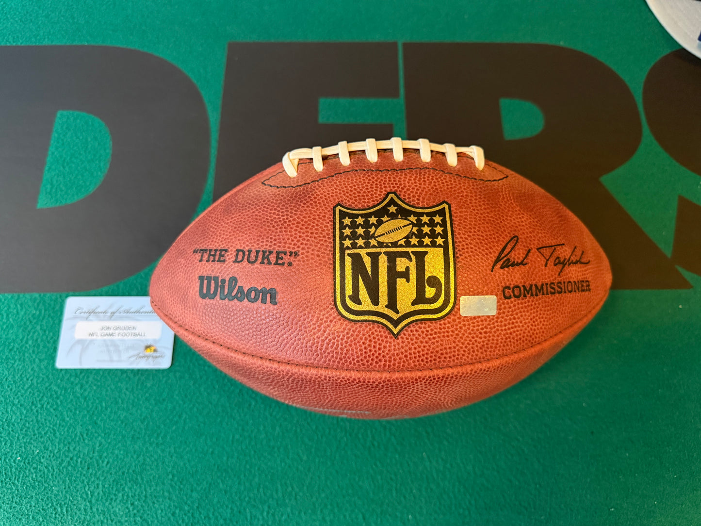 Jon Gruden “The Duke” Autographed & Authenticated Football Palm Beach Autographs COA