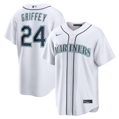 Men’s Ken Griffey JR White Stitched Jersey - Small up to 6XL