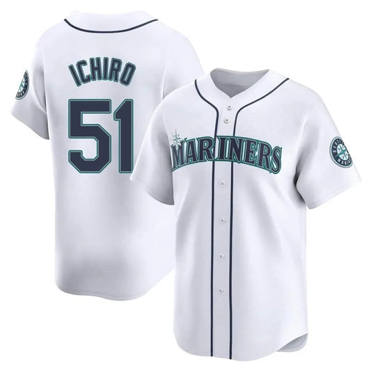 Men's Ichiro Suzuki White Stitched Jersey - Small up to 6XL
