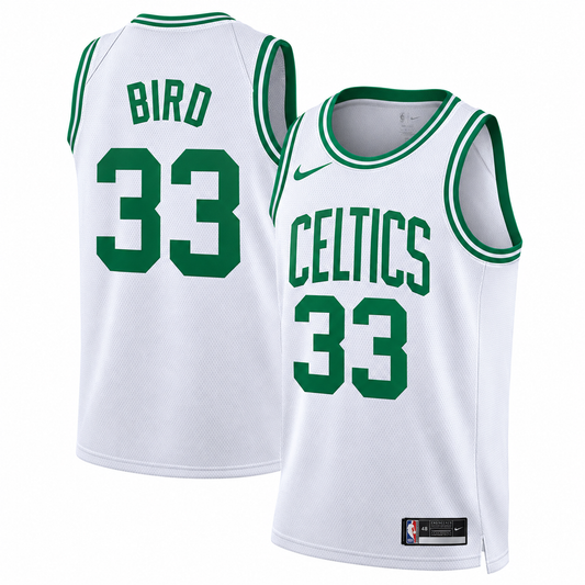 Men's Larry Bird White Stitched Jersey - Small up to 6XL