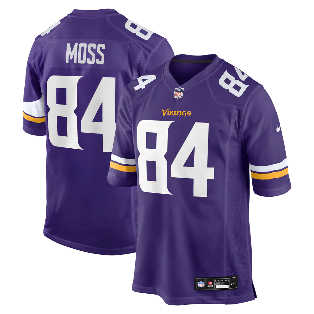Men's Randy Moss Purple Stitched Jersey - Small up to 6XL