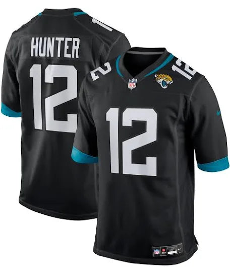 Men’s Travis Hunter Black And Teal Stitched Jersey - Small up to 6XL