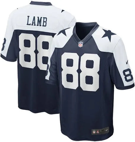 Men’s Ceedee Lamb Blue And White Stitched Jersey - Small up to 6XL