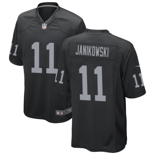Sebastian Janikowski Home Black Stitched Jersey - Small up to 6XL