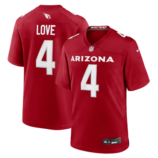 Men's Jeremiyah Love Red Stitched Jersey - Small up to 6XL