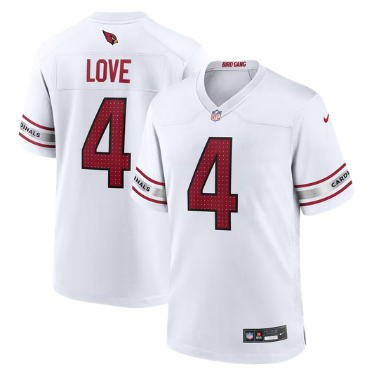 Men's Jeremiyah Love White Stitched Jersey - Small up to 6XL