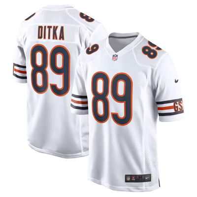 Men's Mike Ditka White Stitched Jersey - Small up to 6XL