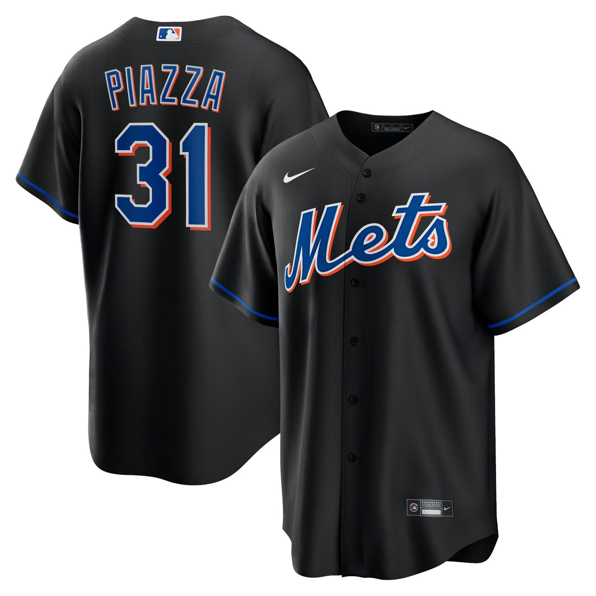 Men's Mike Piazza Alternate Black Stitched Jersey - Small up to 6XL
