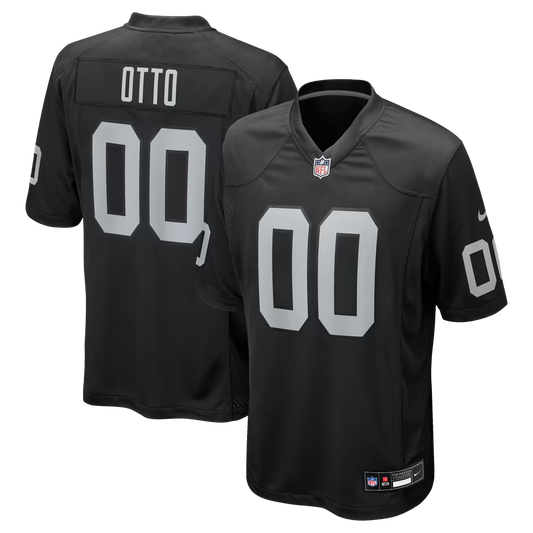 Jim Otto Home Black Stitched Jersey - Small up to 6XL