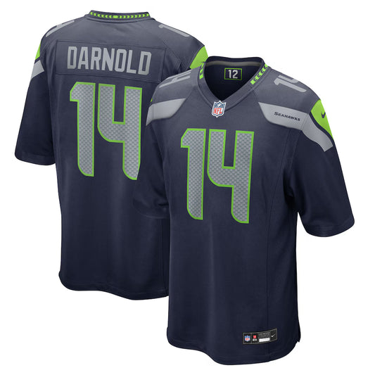 Men’s Sam Darnold Navy Blue Stitched Jersey - Small up to 6XL