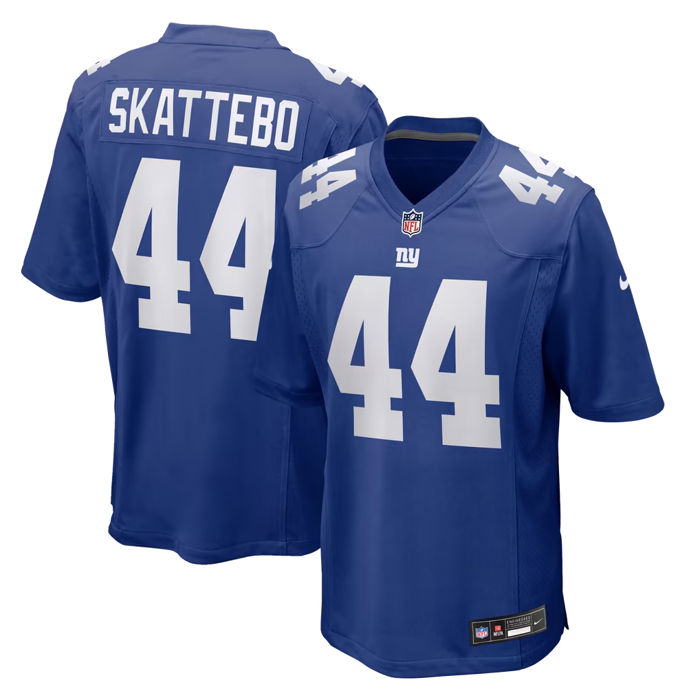 Men’s Cam Skattebo Blue Stitched Jersey - Small up to 6XL
