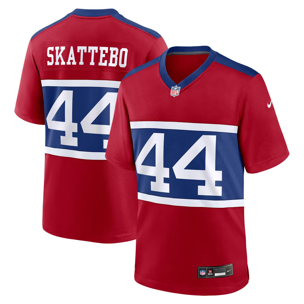 Men’s Cam Skattebo Alternate Red Stitched Jersey - Small up to 6XL