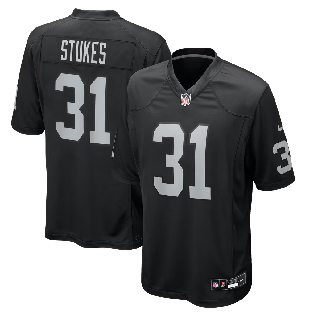 Men's Treydan Stukes Black Home Jersey Stitched - Small up to 6XL