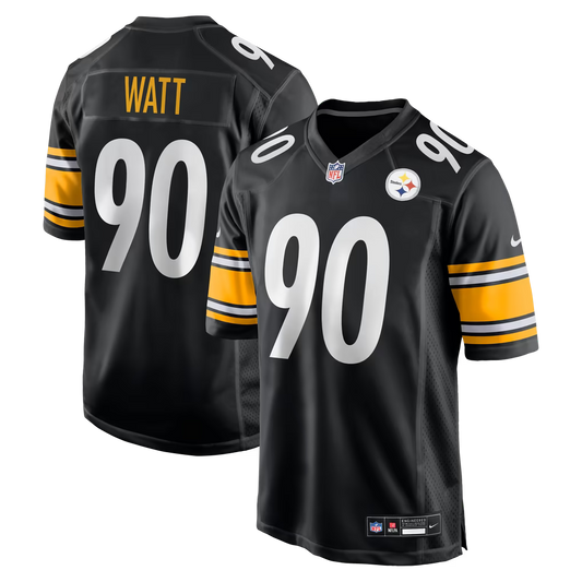 Men’s T.J. Watt Black Home Stitched Jersey - Small up to 6XL