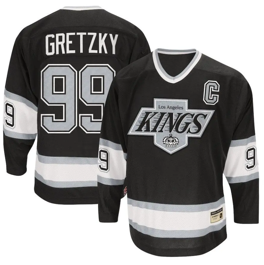 Men's Wayne Gretzky Black Jersey Stitched - Small up to 6XL