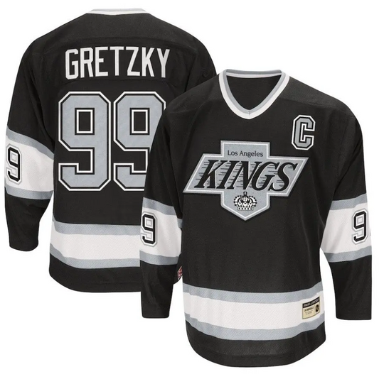 Men's Wayne Gretzky Black Jersey Stitched - Small up to 6XL
