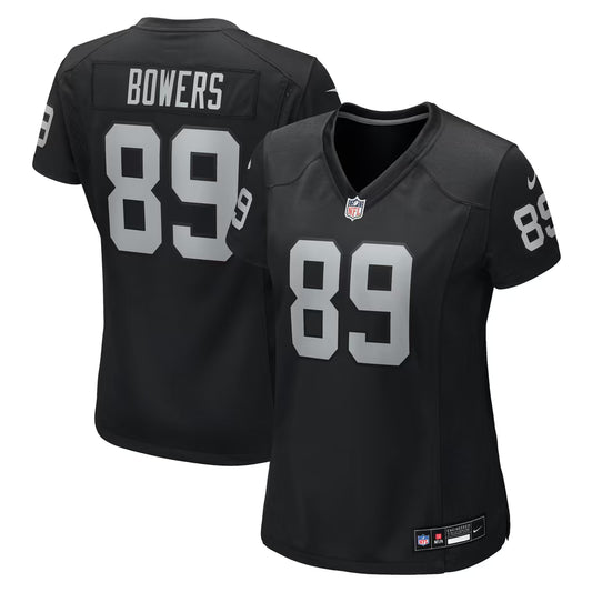 Women's Brock Bowers Black Stitched Jersey - Small up to 2XL