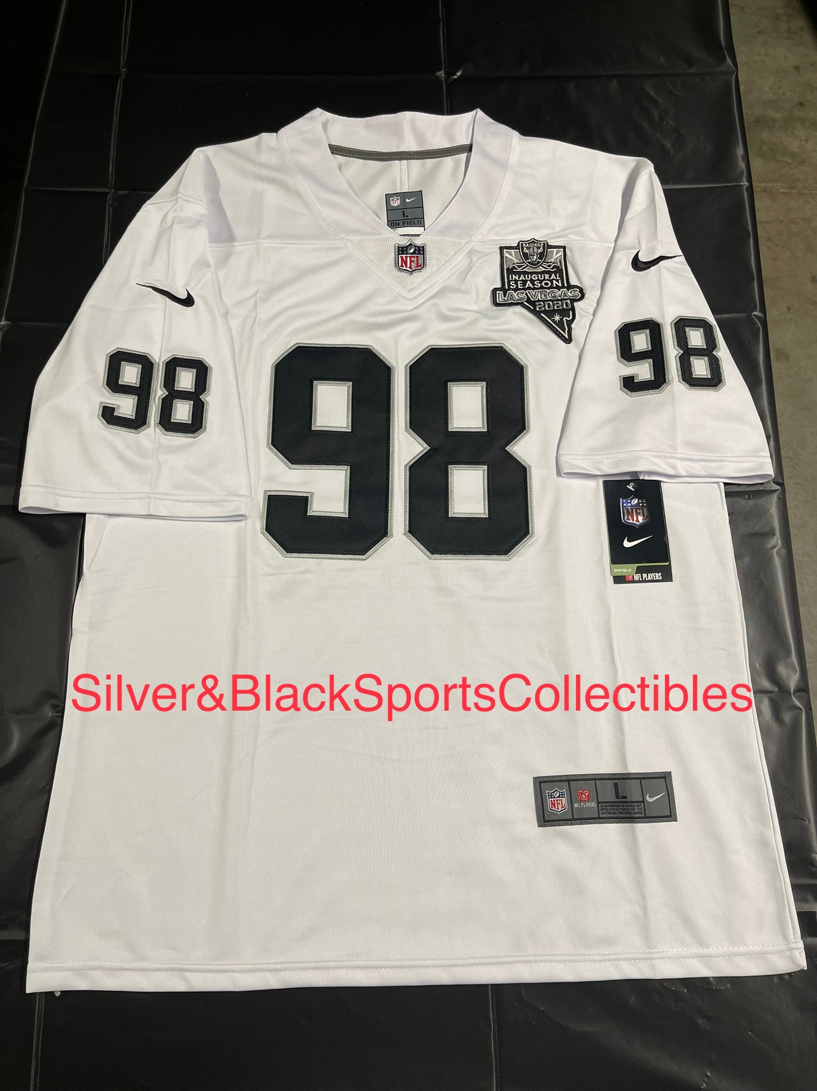 Oakland raiders clearance stitched jersey