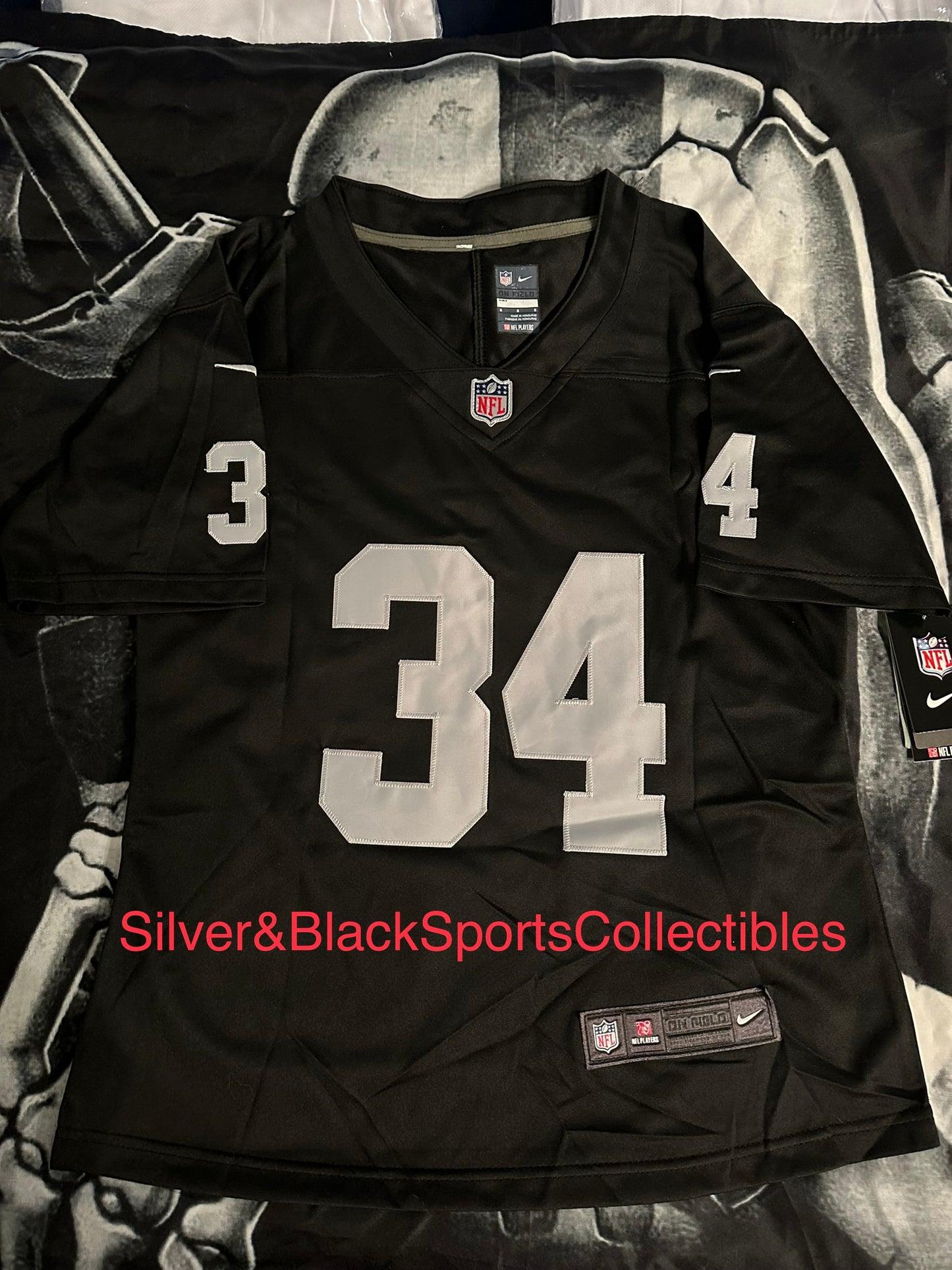 WOMEN’S LAS VEGAS RAIDERS STITCHED JERSEY SIZES S-2XL